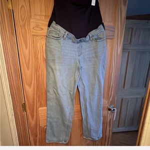 Abercrombie & Fitch Light Wash Baggy  Jeans Maternity